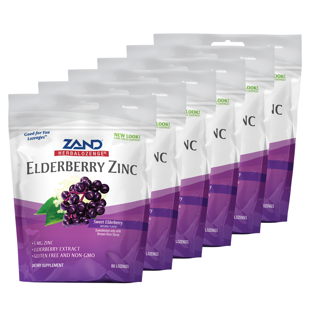 Zand HerbaLozenge Elderberry Zinc GoodForYou Lozenges for Dry