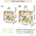 thumbnail image 2 of FORMRS Womens Corduroy Tote Bag Crossbody Shoulder Handbag with Pocket, Orange Watercolor Bees, 2 of 7