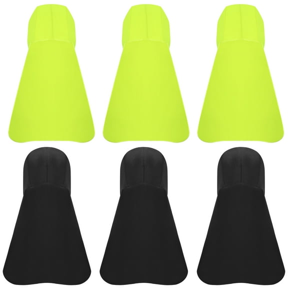 Uxcell Hard Hat Sun Shade, 6 Pack Neck Shade Cooling Skull Cap for Riding, Fluorescent Green Black