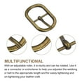 thumbnail image 3 of Uxcell 4Pack 0.94" Single Prong Belt Buckle Oval Center Bar Buckles for Leather Craft, Brass, 3 of 7