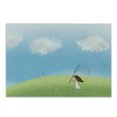 thumbnail image 1 of Cartoon Cutting Board, Happy Girl Chasing Butterflies with Net in Spring Meadow, Decorative Tempered Glass Cutting and Serving Board, in 3 Sizes, by Ambesonne, 1 of 2