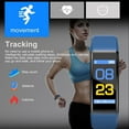 thumbnail image 4 of Mancro Heart Rate Monitor IP68 Waterproof Men Women Kids Blue Fitness Tracker Watch, 1 ft, 4 of 4
