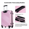thumbnail image 2 of 3 Piece Luggage Sets PC+ABS Lightweight Suitcase with Two Hooks, Spinner Wheels, (20/24/28), 2 of 9