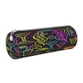 thumbnail image 1 of Disketp Neon Bar Drinks Estuche Organizador de Lápices de Cuero, Estuche de Oficina con Cremallera para Bolígrafo y Lápiz, 1 of 6