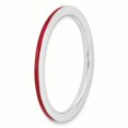 thumbnail image 3 of Bague Empilable en Argent Sterling 925 Rouge 1,5 Mm Ed, 3 of 8