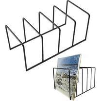 Black File Organizer for Desk with 5 Slot, Heavy Duty Metal Wire Mesh File Rack Sorter for Home Office, Letter Mail Paper Document Folder Desk Accessories, 1 Pcs, 9.84x4.72x4.72"