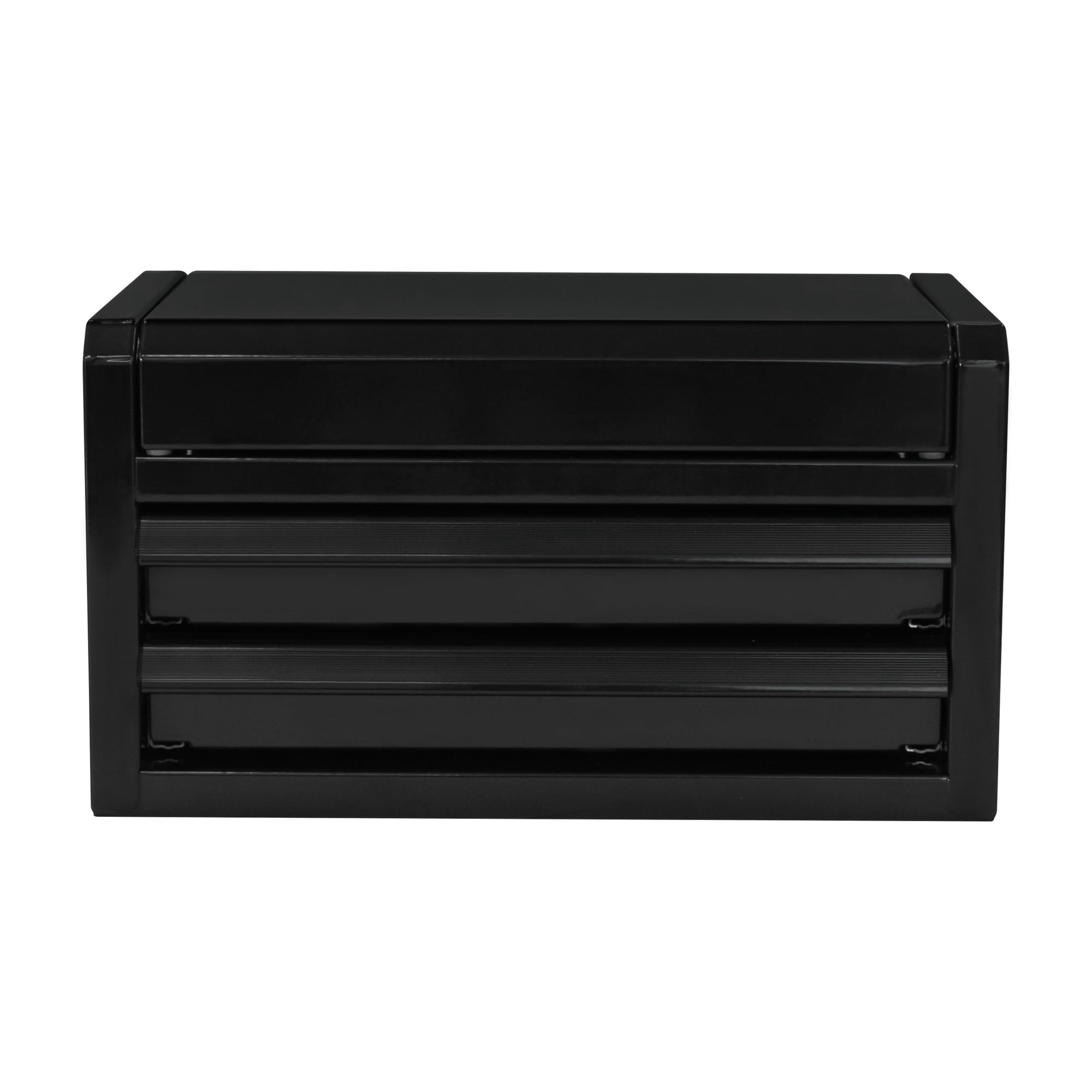 Hyper Tough Mini 10-Inch 2-Drawer Steel Toolbox, Black
