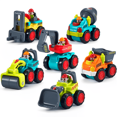 Domolli Toy Trucks for Toddlers 1-3, Construction Trucks for Toddlers 2-4 Years, Sand Box Toys, Engineering Vehicles Toys, Birthday Gifts Toys for 1 2 3 4 5  Year Old Boys Girls Kids, 6 PCS