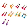 thumbnail image 3 of Gothic Skeleton Dangle Earrings Long Bohemian Tassels Jewelry for Women Everyday Ethnic Accessories, 3 of 16