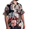 thumbnail image 2 of Koala Men's Casual Poplin Button Down Short Sleeve Hawaiian Beach Shirt, 2 of 6