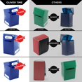 thumbnail image 3 of xianyou-Blue Standard Trading Card Deck Box and Sleeves Bundle - 100+ Quiver Deck Block with Double Dividers (Commander MTG Deck Box MTG) + 100 Artemis Blue Card Sleeves with Black interior (66 x 93, 3 of 4