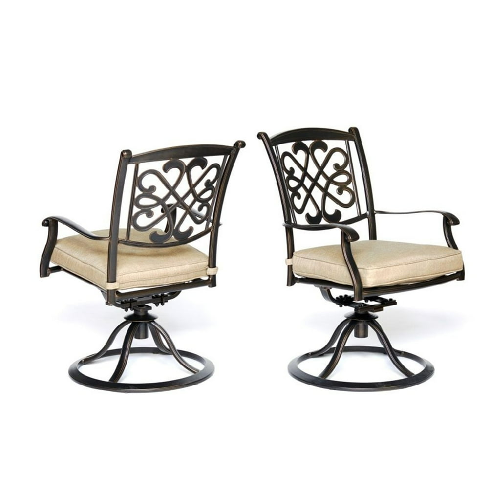 Topcobe Outdoor Garden Patio Swivel Rocker Dining Chairs, Set of 2 ...