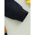 thumbnail image 6 of Bagilaanoe 2PCS Toddler Baby Boy Long Pants Set Contrast Color Long Sleeve Sweatshirt Pullover Tops + Sweatpants 6M 12M 18M 24M 3T Kids Casual Sweatsuits, 6 of 8