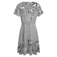thumbnail image 5 of Eiffel Tower Paris Dress Fashion Beach Short Sleeve Dresses Female Party Printed Sundress, 5 of 7