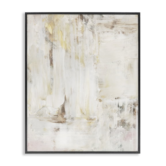 Stupell Industries Natural Muted Abstract Abstract Painting Black Framed Art Print Wall Art, 11 x 14