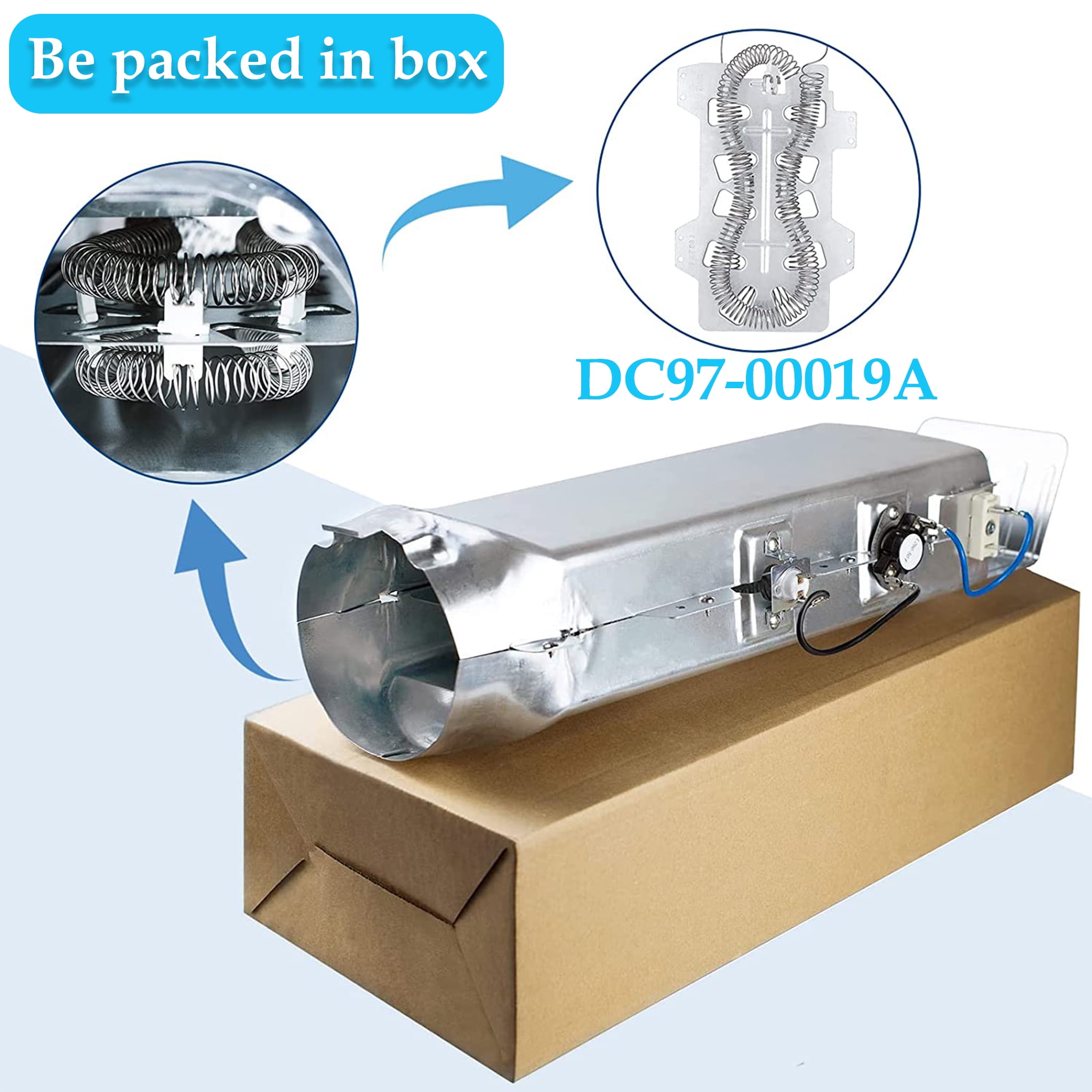 Beaquicy Electric Heat Dryer Heating Element Assembly DC47-00018A