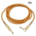 AFQH 10 Feet Electric Guitar Cable 6.35mm 1/4 Inch Right Angle Plug
