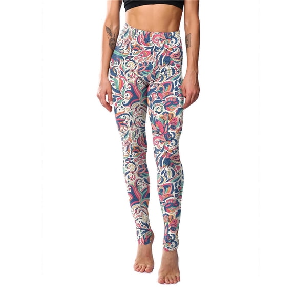 Zysthvn Tummy Control Leggings for Women Elastic Waist High Waist Athletic Workout Yoga Light Weight Pants for Women Printed Slim Fit