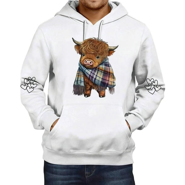 MHFRRA Sudadera con Capucha Informal de Manga Larga, Suave, Cómoda y Ligera, Estilo Urbano, A La Moda, Deportiva, para Uso Diario Blanco