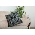 thumbnail image 2 of TreeWool (Pack of 2) Damask Accent Decorative Cotton Throw Pillow Covers (18 x 18 Inches, Black & Gray), 2 of 6