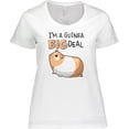 thumbnail image 3 of Inktastic I'm a Guinea Big Deal with Cute Guinea Pig Women's Plus Size T-Shirt, 3 of 5