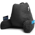 thumbnail image 1 of Almohada de lectura Nestl para cama de adulto con brazos y bolsillos, color gris, 1 of 8
