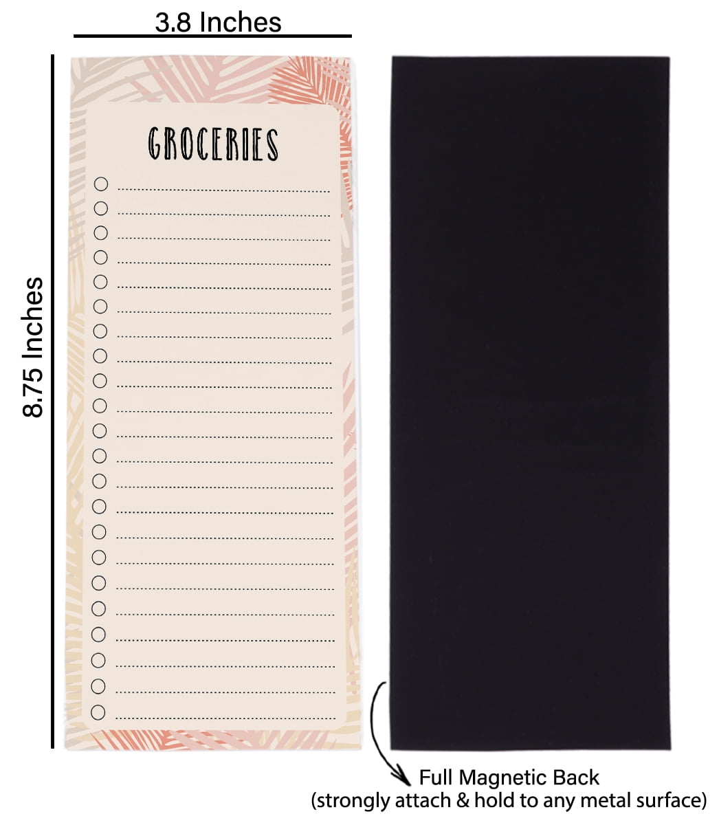 Inkdotpot Pack of 3 Magnetic Fridge To-Do List Notepads- Magnetic Memo Pads For Refrigerator-(50 Sheets Each)-6Q