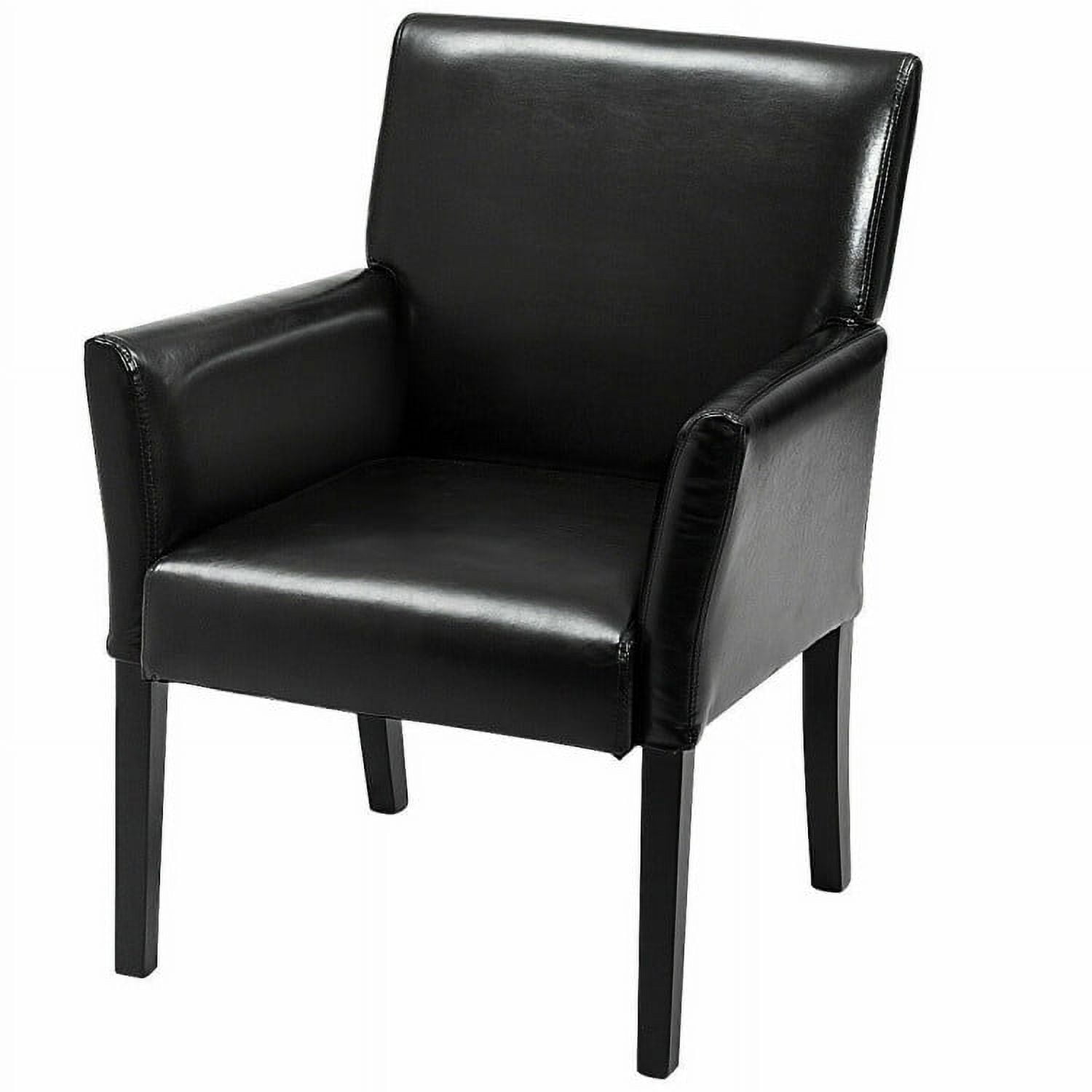 Finihen PU Leather Arm Chair, Lounge Chair, Modern PU Leather Executive Arm Chair Sofa, for Home, Office, Black Finihen PU Leather Arm Chair, Lounge Chair, Modern PU Leather Executive Arm Chair Sofa, for Home, Office, Black