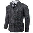 thumbnail image 5 of Xzbqbs Mens Zip Up Jackets Casual Slim Fit Stretch Knit Sweater Cardigan Jackets Fashion Lightweight Stand Collar Fall Winter Coats, 5 of 6