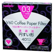 Hario V60 Paper Filter White 03, 40ct box (1)