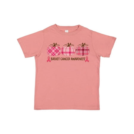 

Inktastic Breast Cancer Awareness Pink Plaid Pumpkins Gift Toddler Boy or Toddler Girl T-Shirt