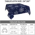 thumbnail image 5 of Christmas Tablecloth Square 60×60 Inch Blue Snowflake Winter Table Cloth Water Resistant Fabric Table Covers for Kitchen Dining Small Tablecloth for Party Home Decor, 5 of 5