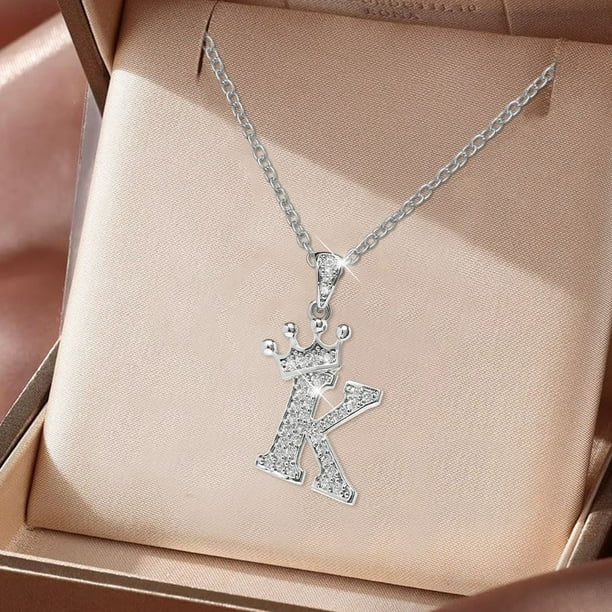 yubnlvae necklaces & pendants 26 english letters full diamond pendant