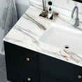 thumbnail image 6 of 43 Inch Bathroom White Marble Vanity Top - Rectangular Sink, 4" Backsplash, Pre-drilled Faucet Hole, Suits 42" W X 21" D Cabinets For Undermount 42"x21", 6 of 7