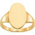 thumbnail image 1 of 14K Yellow Gold 14.5X9.0mm Open Back Signet Ring (Size 6) Made In United States rs189, 1 of 5