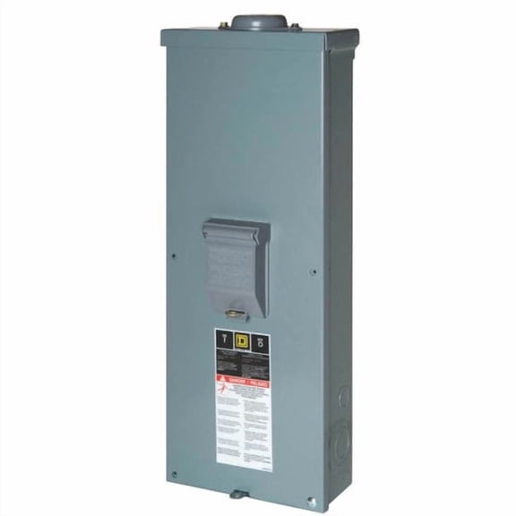 Square D QO Outdoor Circuit Breaker Enclosure - 200A Double Pole Main Breaker - 1 Piece