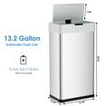 thumbnail image 2 of Pirecart 13.2 Gallon Automatic Trash Can with Lid, Touchless Motion Sensor Garbage Can Stainless Steel, Silver, 2 of 9