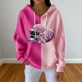 thumbnail image 2 of Craaazy Hoodies For Women Breast Cancer Awareness Sweatshirts Ribbon Print Casual Long Sleeve Pocket Shirt Gifts For Women, 2 of 3