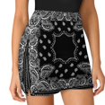 thumbnail image 3 of Black Paisley Bandana Pattern Women's Shorts Non-Slip Single Pocket A-line Trouser Skirt Summer Shorts Casual Shorts for Women, 3 of 7