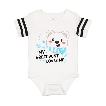 

Inktastic My Great Aunt Loves me- polar bear Gift Baby Boy or Baby Girl Bodysuit