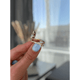 thumbnail image 6 of ESTE ORIGIN 2.00Ct Pear Cut Lab-Grown Diamond Double Band Engagenebt Ring – 5 Claw Solitaire, Half Pavé in 14K Rose Gold for Women US 8.5, 6 of 8