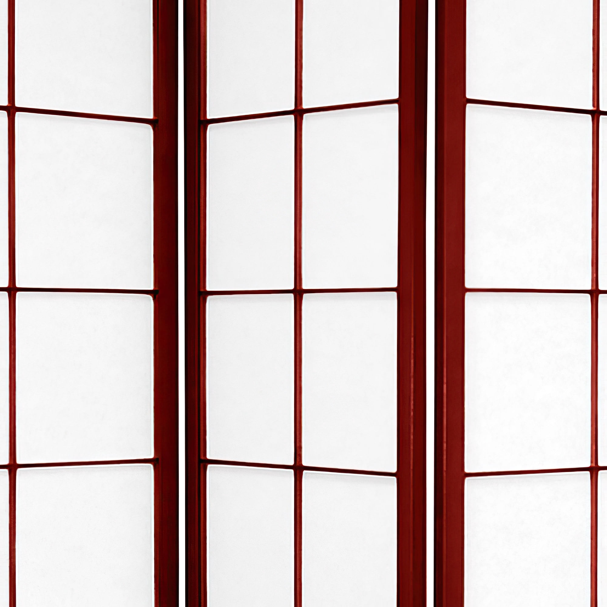 Oriental Furniture 6 ft. Tall Zen Shoji Screen - Rosewood - 3 Panel