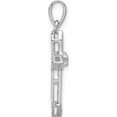 thumbnail image 2 of Sterling Silver Rhodium-plated CZ Polished Pointed Cross Pendant Material Primary Purity Polished Bold Delicate Designed for those who cherish timeless beauty, 2 of 4