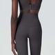 thumbnail image 3 of Pincandy Women's High Waist Elastic Waist Yoga Pants, Solid Color, 5-Point Length, Fitness & Daily Use, 3 of 4
