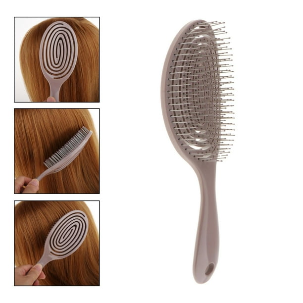 Cepillo desenredante Shamjiam Cepillo de Dentangling para mujer Cuero Gris 23.2x7.5x3.5cm