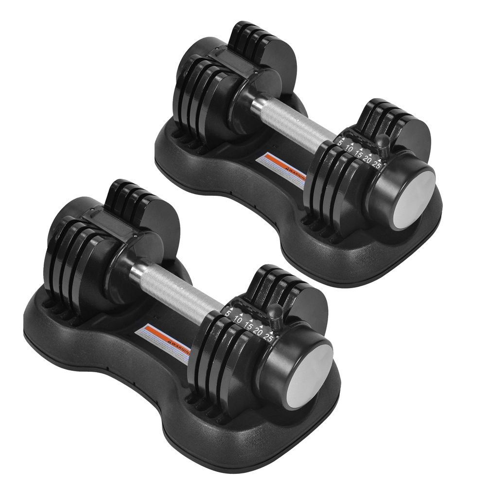 Sesslife 25 lbs Dumbbells Set of 2, Adjustable Weight Sets from 5 to 25 lbs, Dumbbells Weights