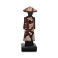 thumbnail image 1 of Vietnamese Wooden Handmade Ao Dai Statue Fingure For Home Décor 1.2 x 4.2 inches - Burgundy, 1 of 1