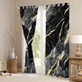 thumbnail image 3 of Homewish Marble Texture Road Black Out Curtains,Modern Fluid Art Curtains Pack of 2 (42x63 Each),Gold Gray Black Bedroom Curtains For Girl,Microfiber Room Decoration, 3 of 6