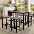 thumbnail image 5 of Furniture of America Sammiah Metal 5-Piece Counter Height Table Set in Gray, 5 of 8