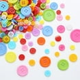 thumbnail image 2 of Genreen 320 pcs Colorful Buttons for Crafts DIY, 5 Size Buttons for Sewing Flatback Button Bulk with Box 4 Holes Assorted Button for Crafts and Decoration (9-25mm), 2 of 6